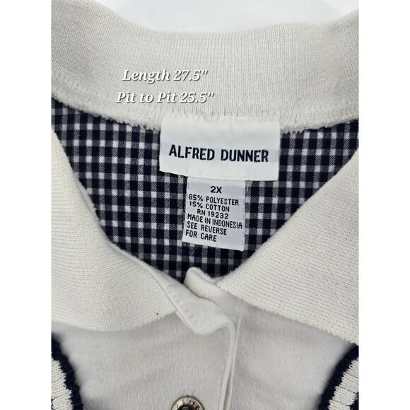 Alfred Dunner Women’s 2X Top – Gingham Layered Polo Style - 2X - Picture 2 of 4